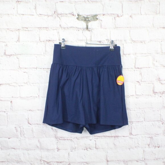 LL Bean Shaping Swimwear Soft Drape Swim Shorts Darkest Navy Size 8 - Picture 6 of 10